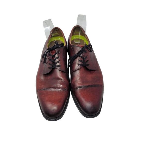 Florsheim Mens Oxblood Burgundy Leather Cap Toe Oxford Shoes 10 Professional - Picture 2 of 12